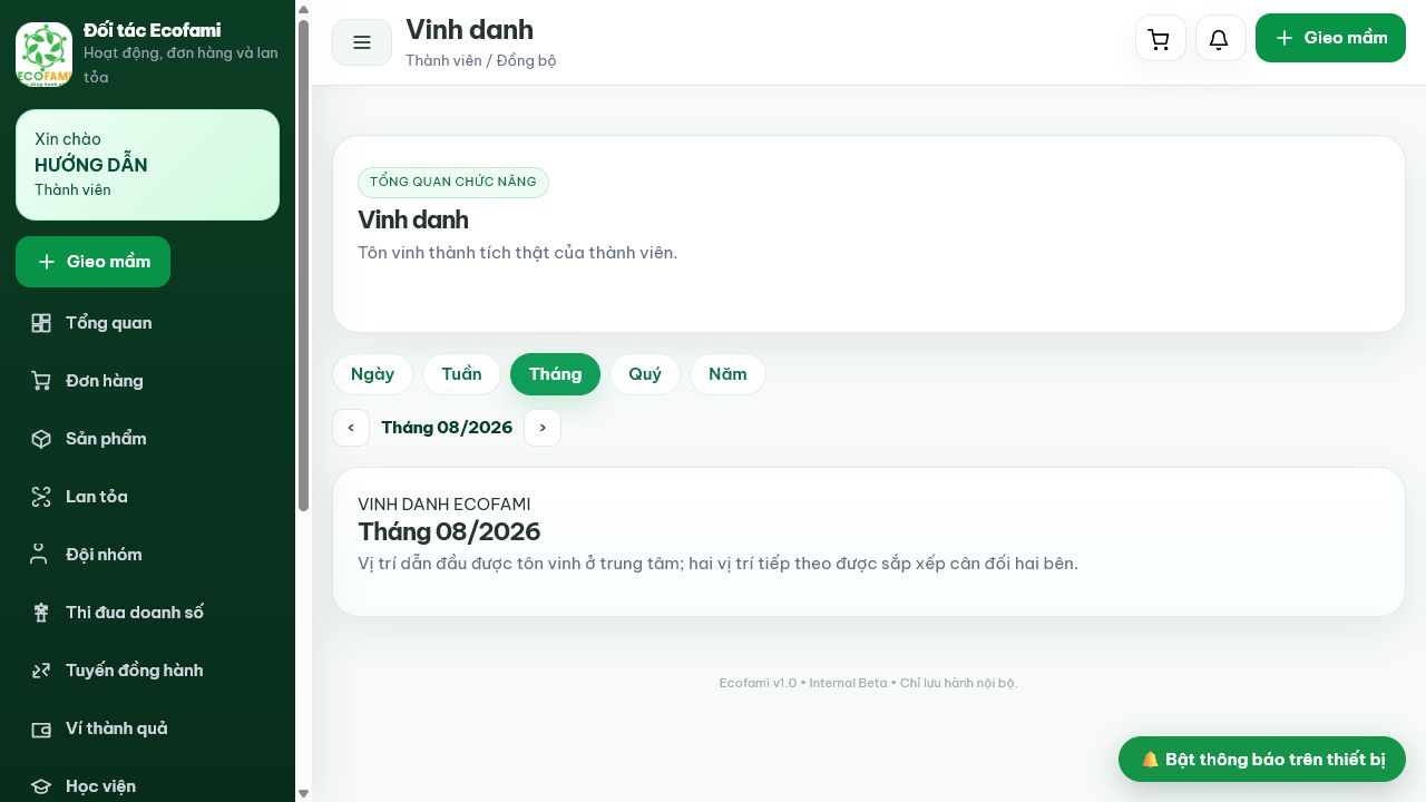 Vinh danh thành viên Ecofami