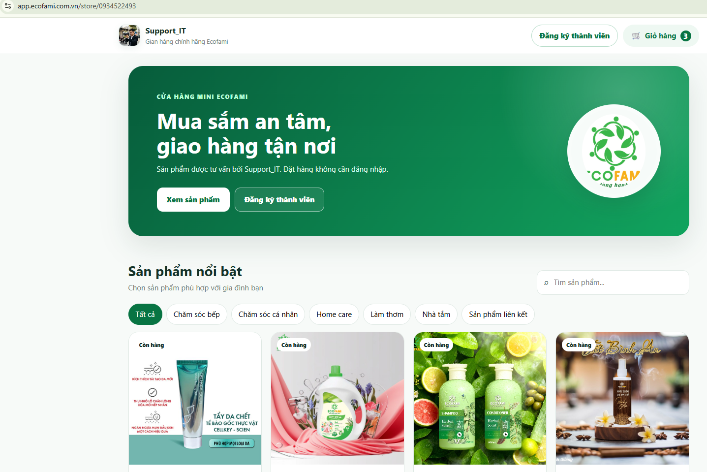 Cửa hàng cá nhân Ecofami