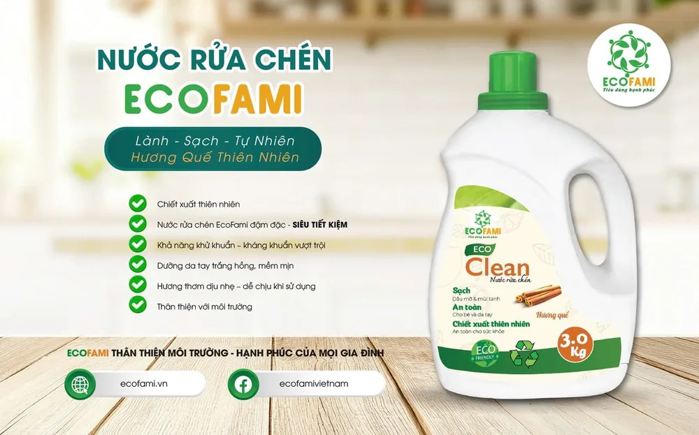 Nước rửa chén hương quế