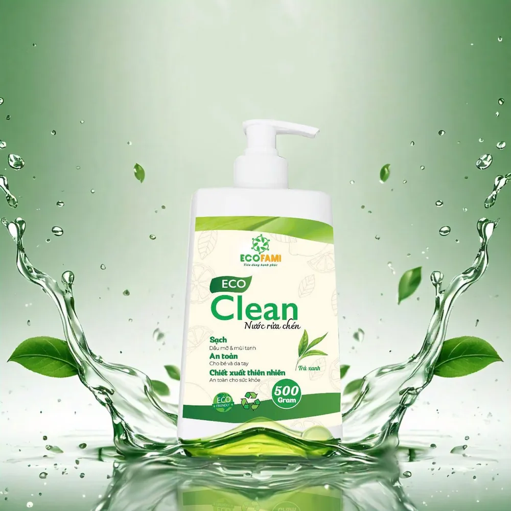 Nước rửa chén Eco Clean hương trà xanh