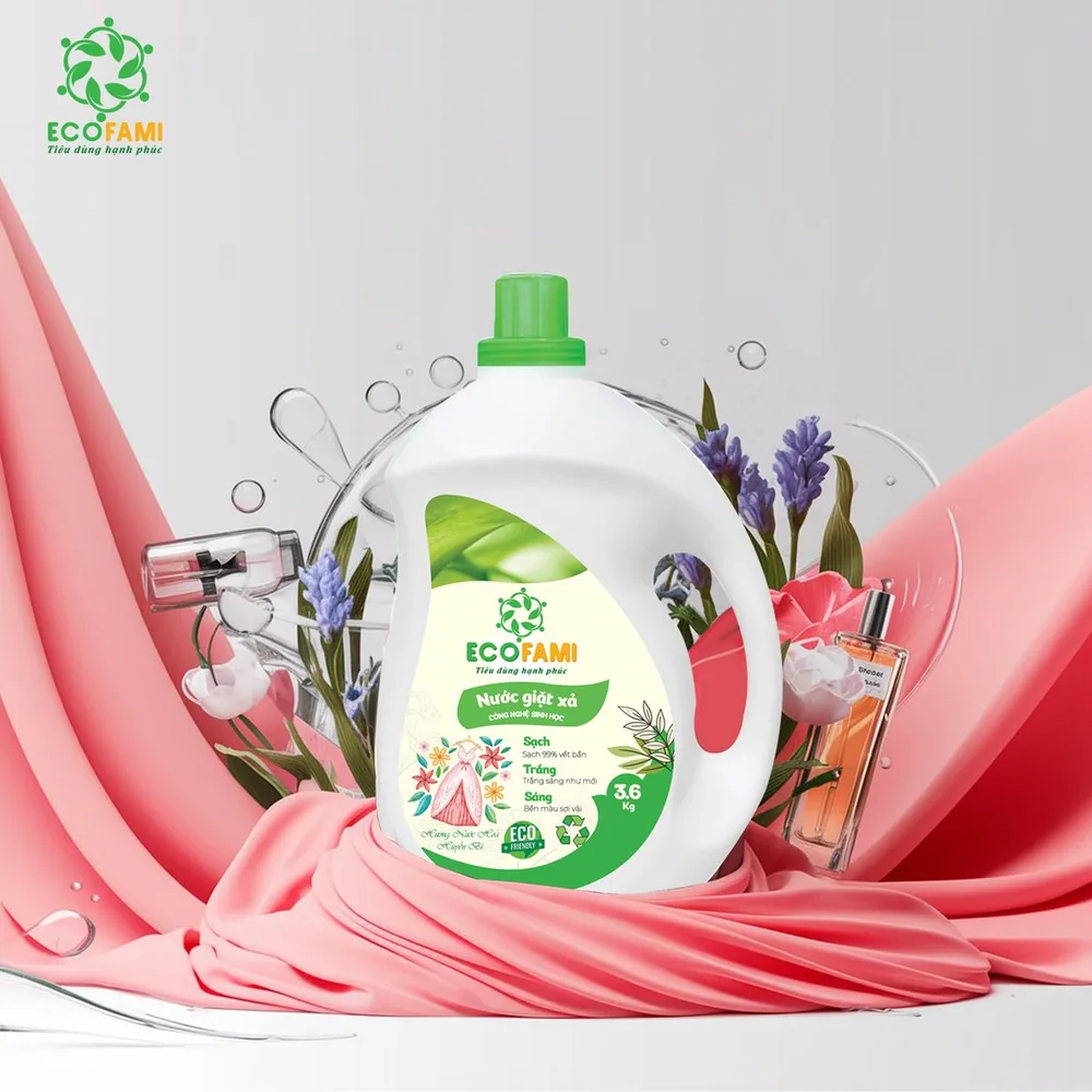 Nước giặt xả sinh học Ecofami hương nước hoa Huyền Bí